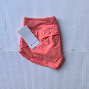 NWT Lululemon LR Speed Up Shorts 2.5" Size 6 Sunny Coral